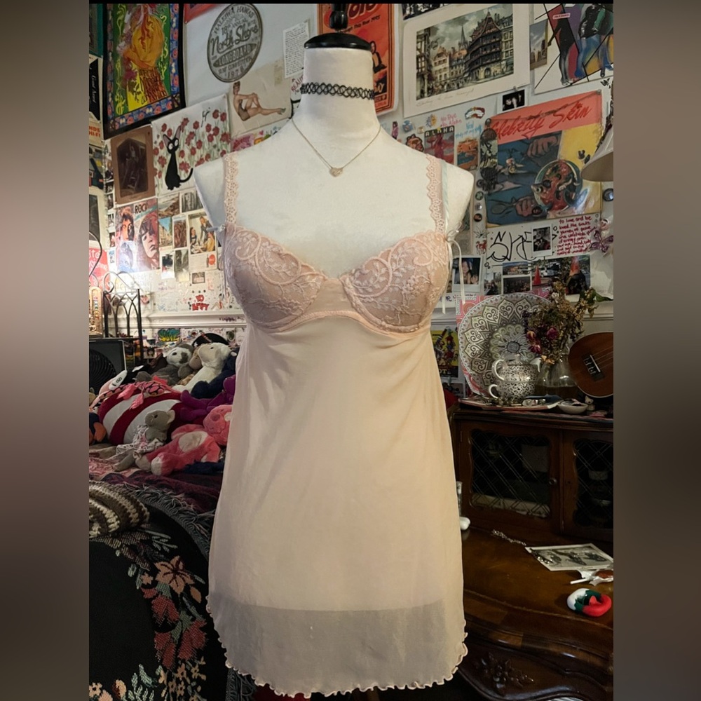 Elegant Babydoll Pink Lace slip